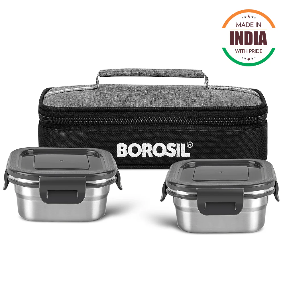 Feast Stainless Steel Square Tiffin Box - Image 3