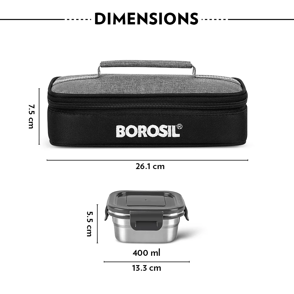 Feast Stainless Steel Square Tiffin Box - Image 4