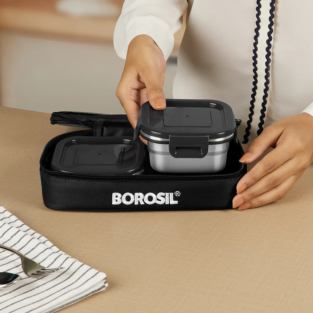 Feast Stainless Steel Square Tiffin Box - Image 9