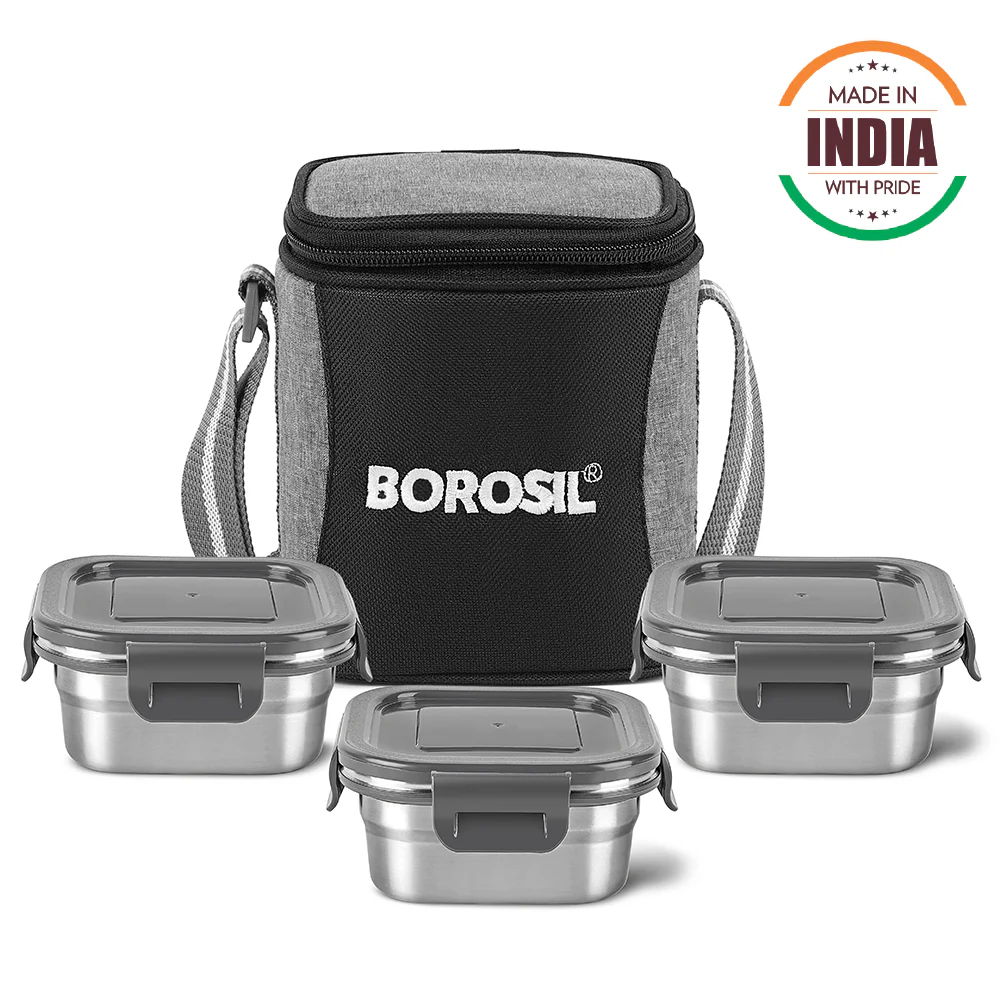 Feast Stainless Steel Square Tiffin Box - Image 3