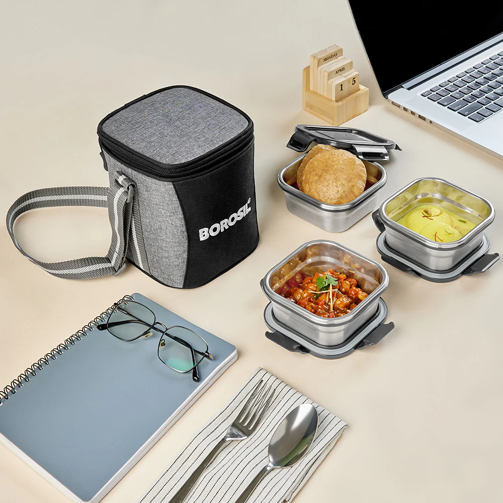 Feast Stainless Steel Square Tiffin Box - Image 8