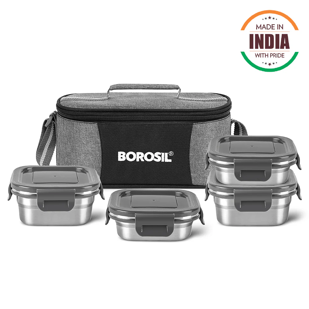 Feast Stainless Steel Square Tiffin Box - Image 3