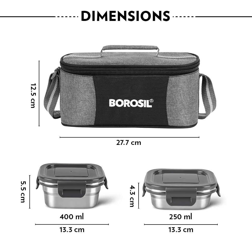 Feast Stainless Steel Square Tiffin Box - Image 4