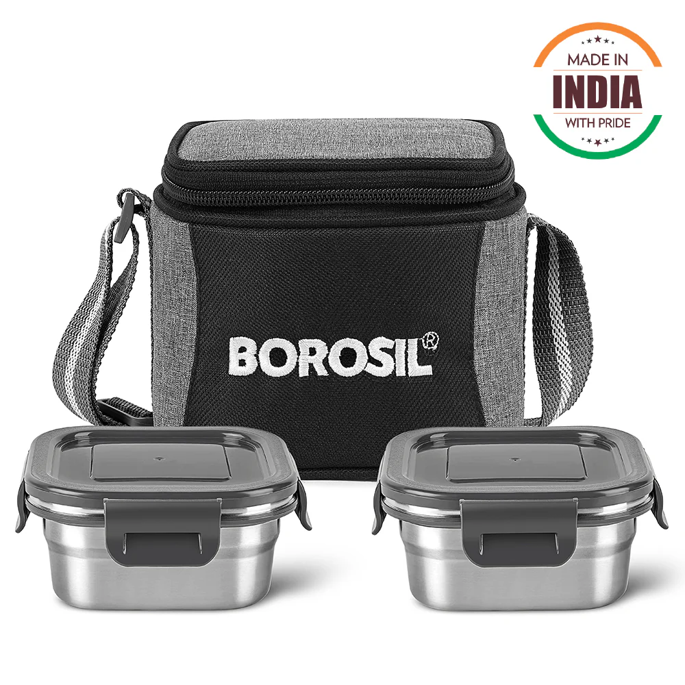 Feast Stainless Steel Square Tiffin Box - Image 3