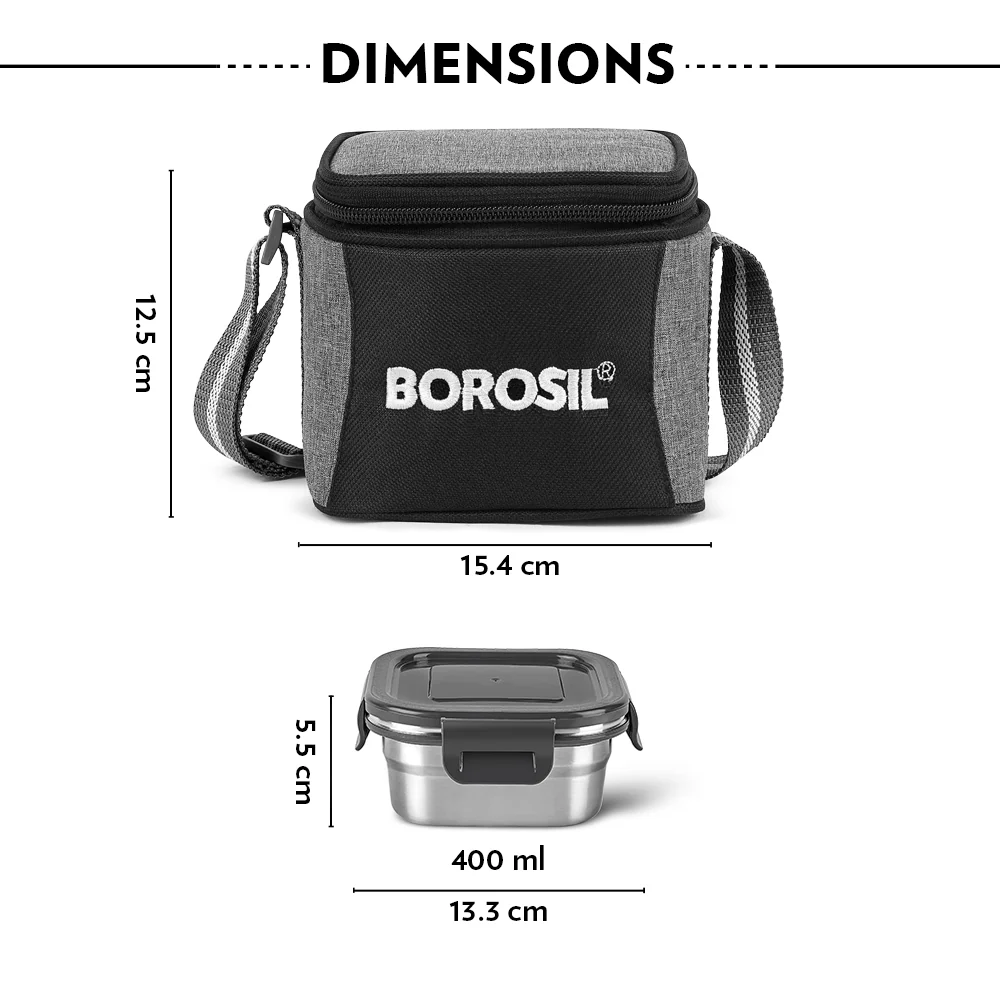 Feast Stainless Steel Square Tiffin Box - Image 4