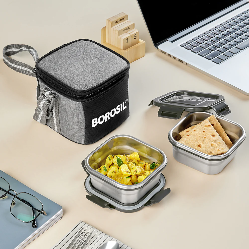 Feast Stainless Steel Square Tiffin Box - Image 8