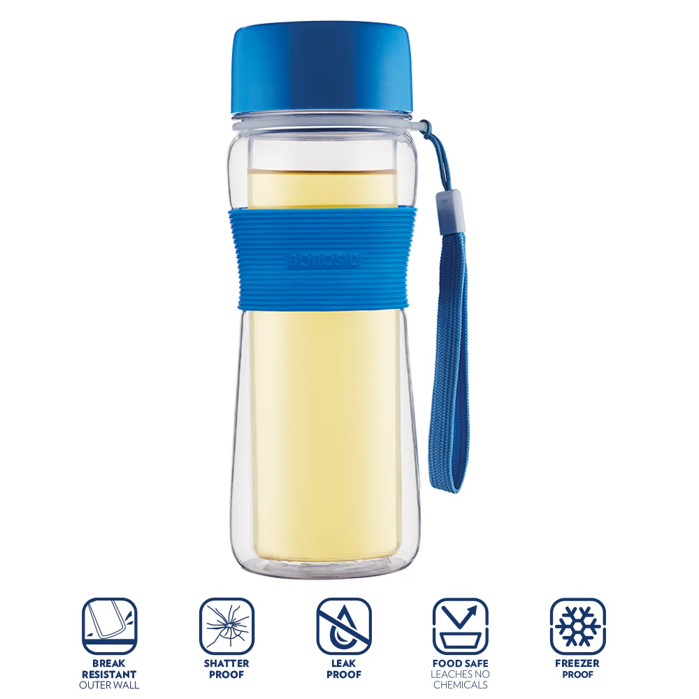 Glass Strong Blue Bottle - Image 11