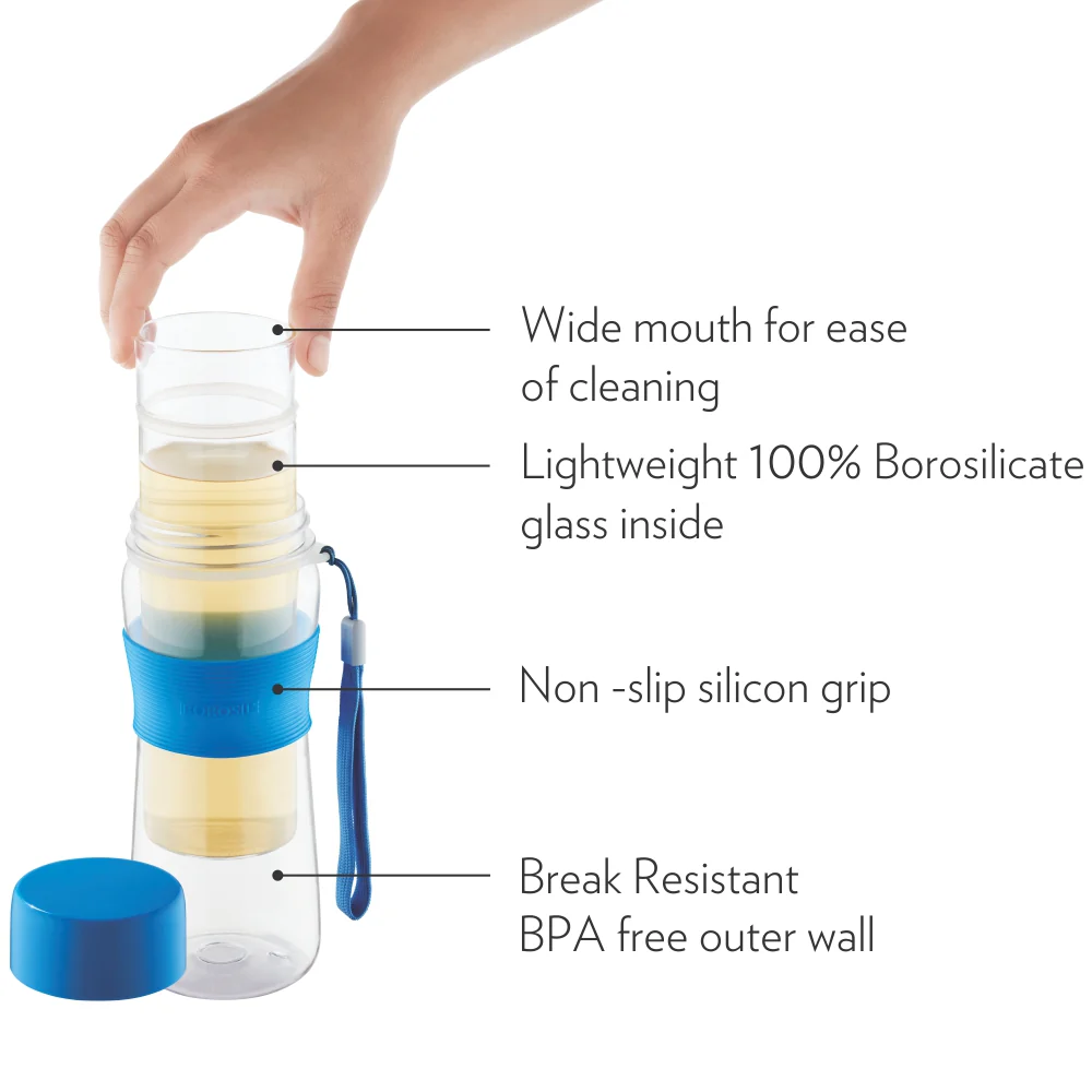 Glass Strong Blue Bottle - Image 7