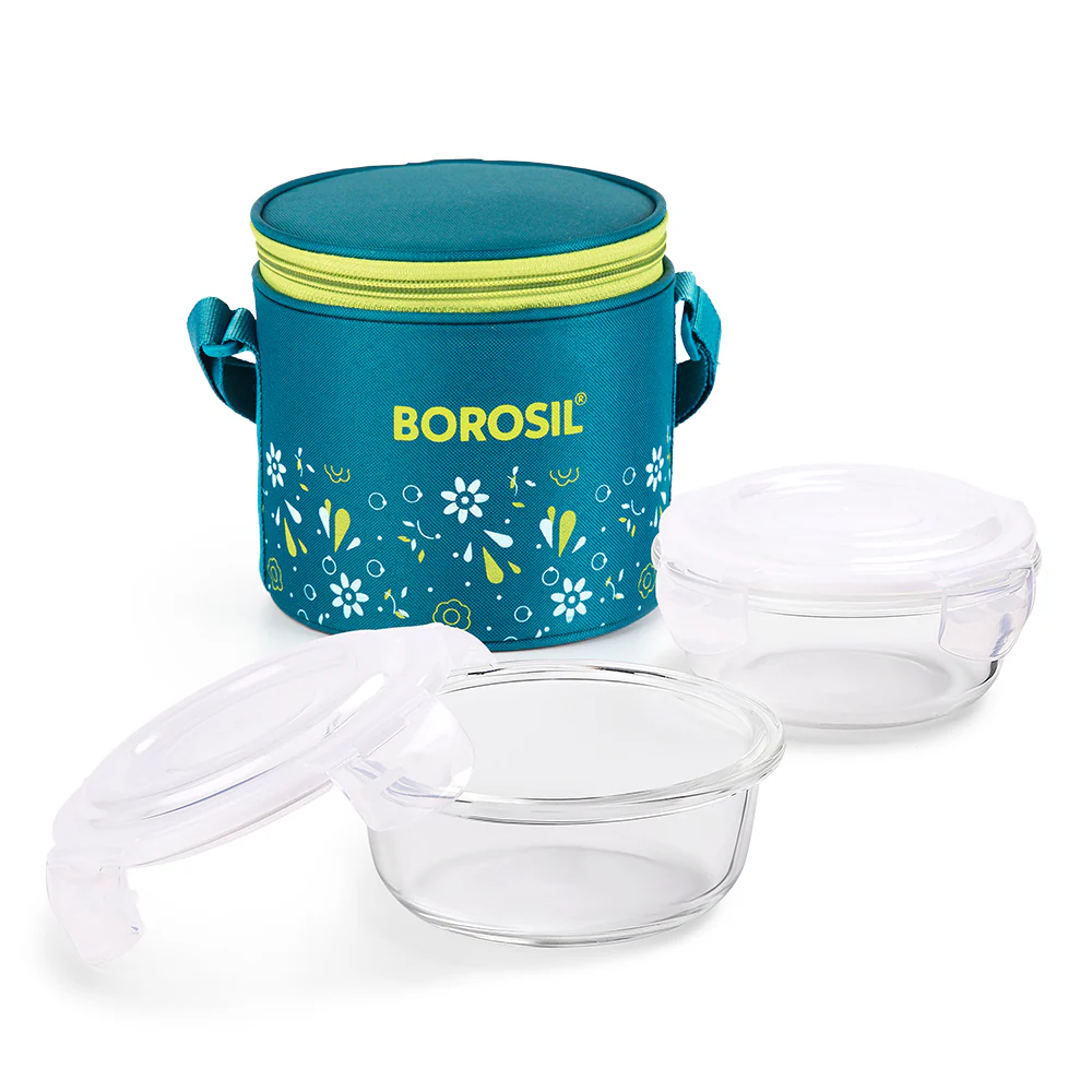 Grace Round Glass Lunchbox, Marine - Image 2