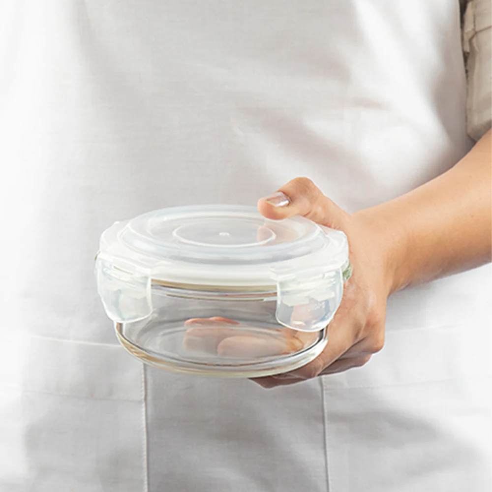 Grace Round Glass Lunchbox, Marine - Image 5