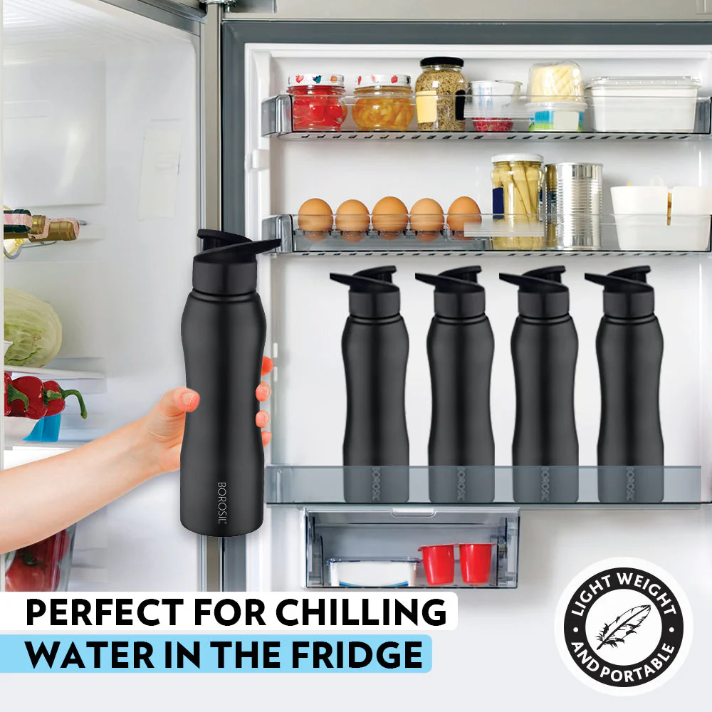 Grip n Sip Single Wall Bottle, Black - Image 4