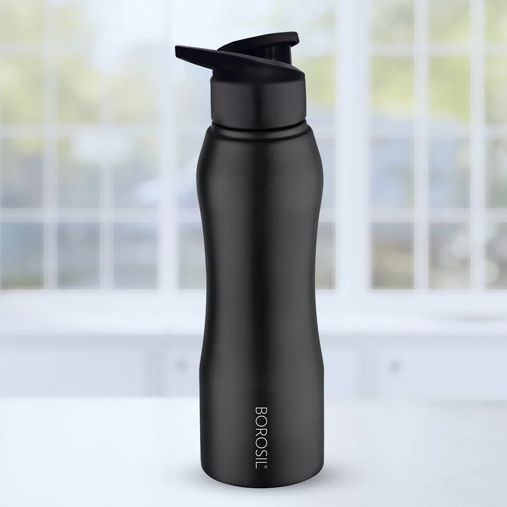 Personalised Grip n Sip Single Wall Bottle, Black - Image 2