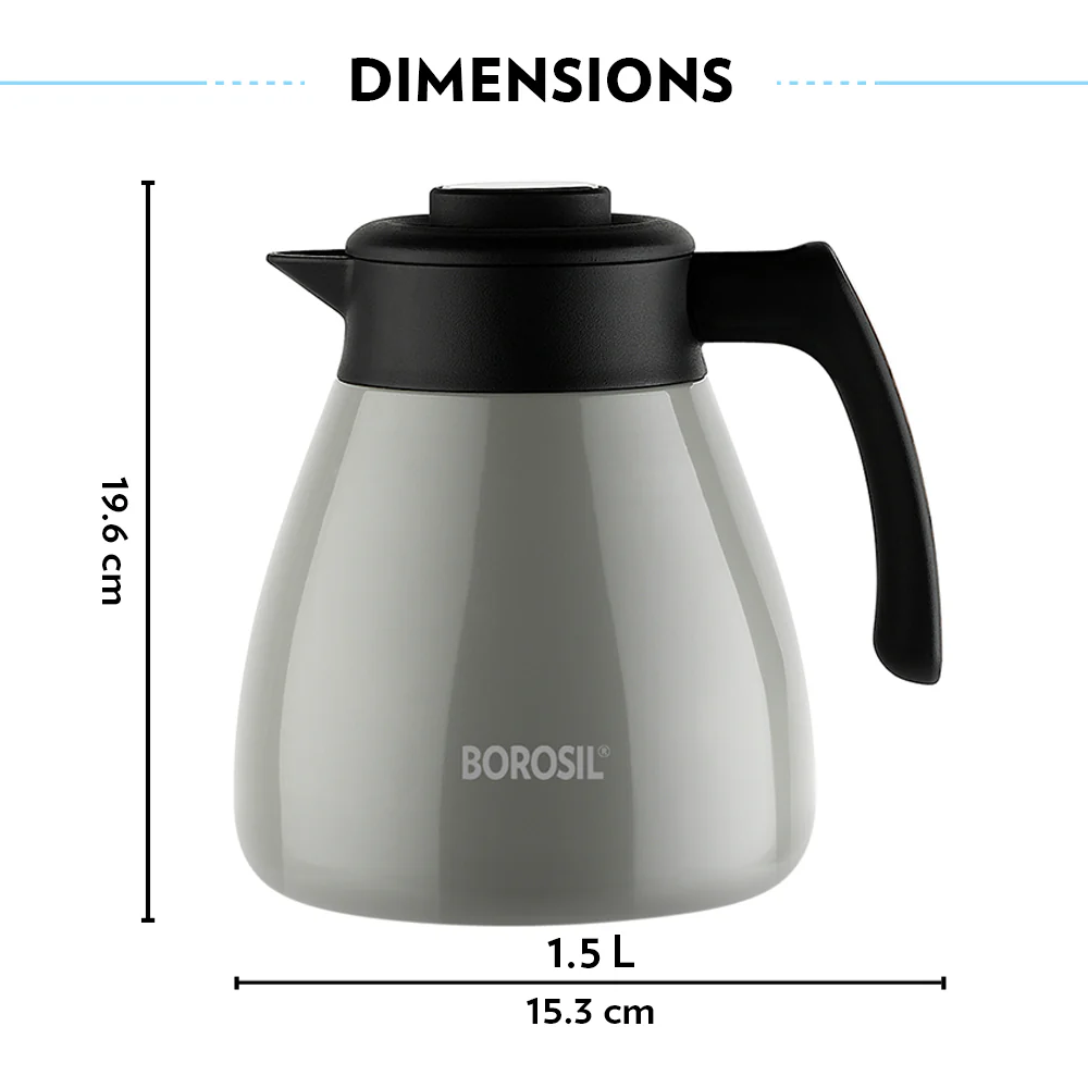Borosil Insulated Tea Pot, Birch - Image 2