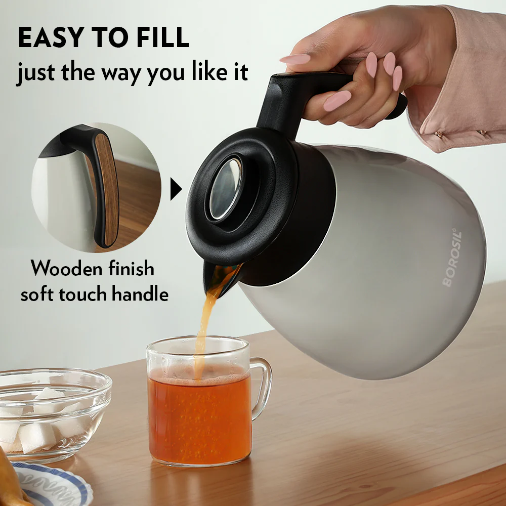 Borosil Insulated Tea Pot, Birch - Image 4