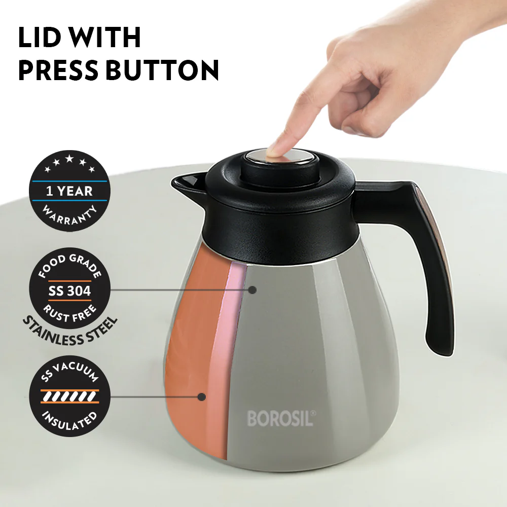 Borosil Insulated Tea Pot, Birch - Image 7