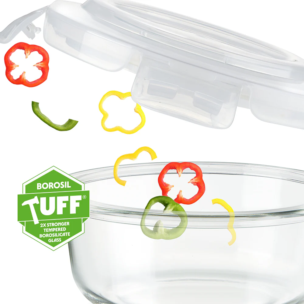 Klip n Store Round Glass Container, 320 ml - Image 3