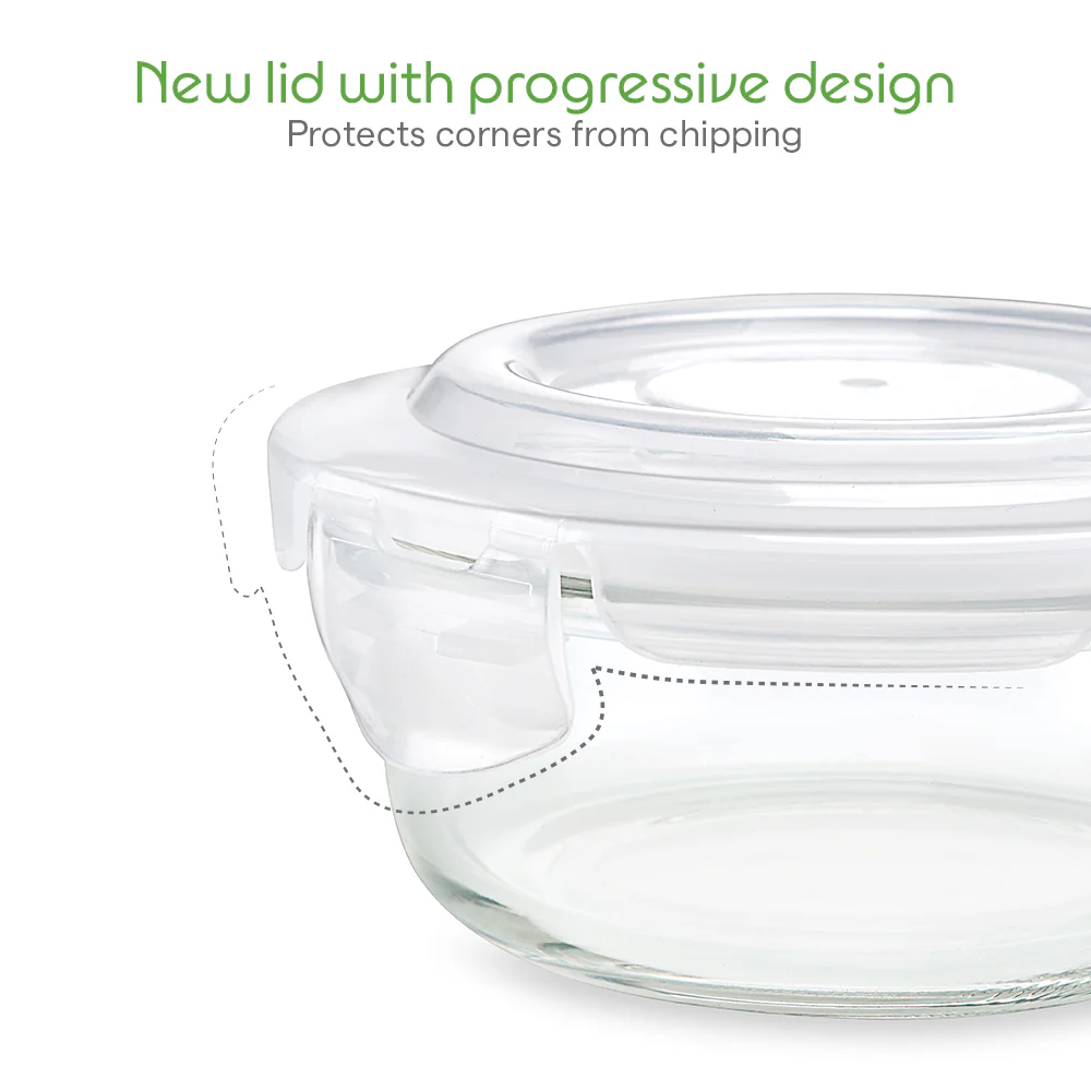 Klip n Store Round Glass Container, 320 ml - Image 4