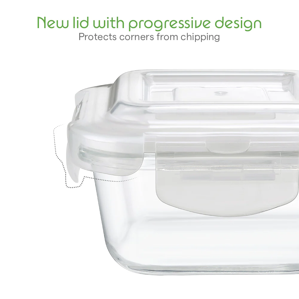 Klip n Store Square Glass Container, 400 ml - Image 4