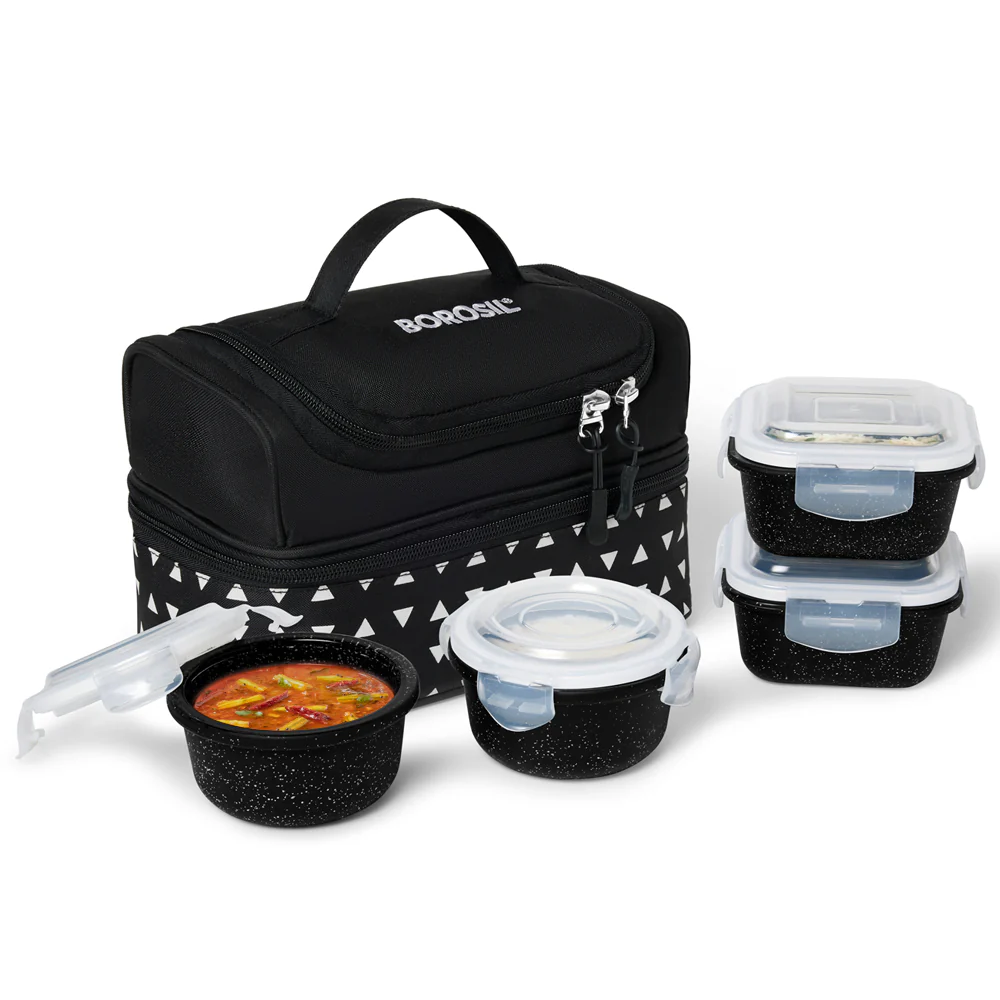 Universal Glass Lunchbox, Kube Black - Image 2