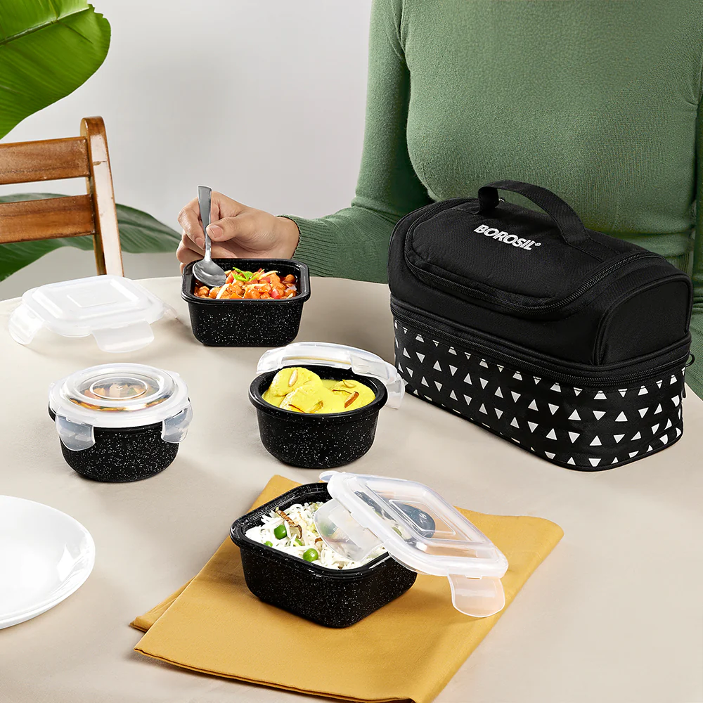 Universal Glass Lunchbox, Kube Black - Image 6