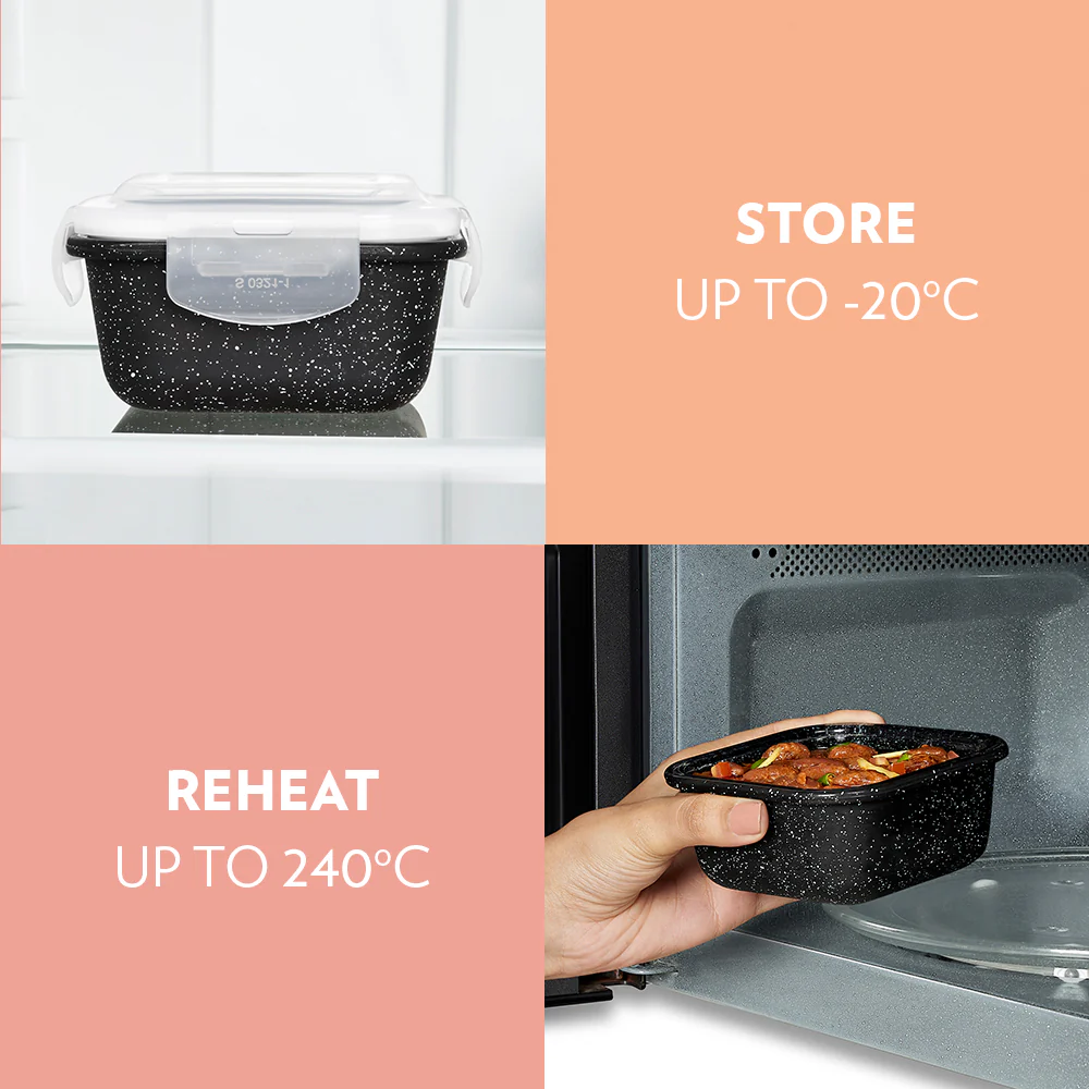 Universal Glass Lunchbox, Kube Black - Image 8