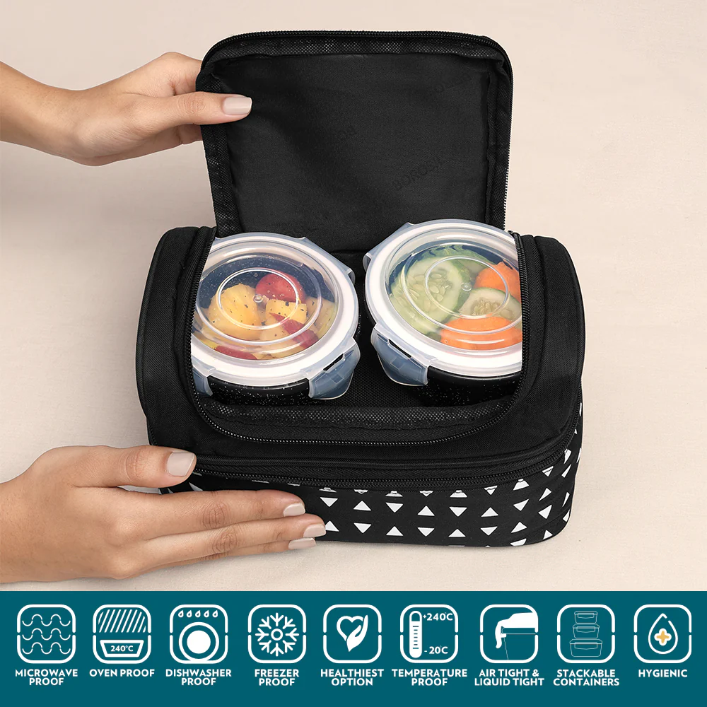 Universal Glass Lunchbox, Kube Black - Image 9