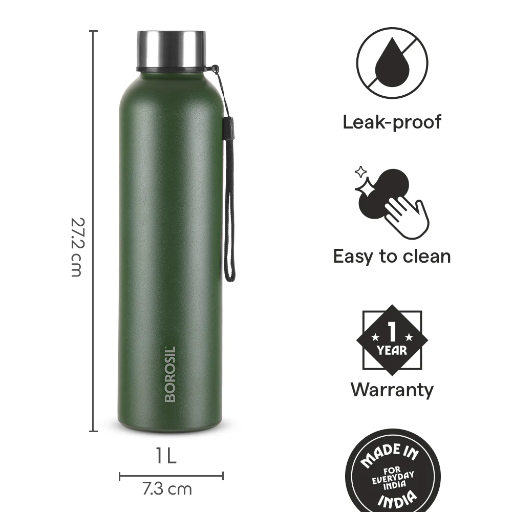 Laguna Stainless Steel  Single Wall Bottle, Green - Image 5