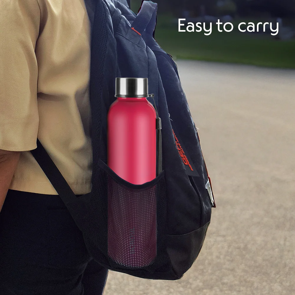 Laguna Stainless Steel Single Wall Bottle, Red - Image 8