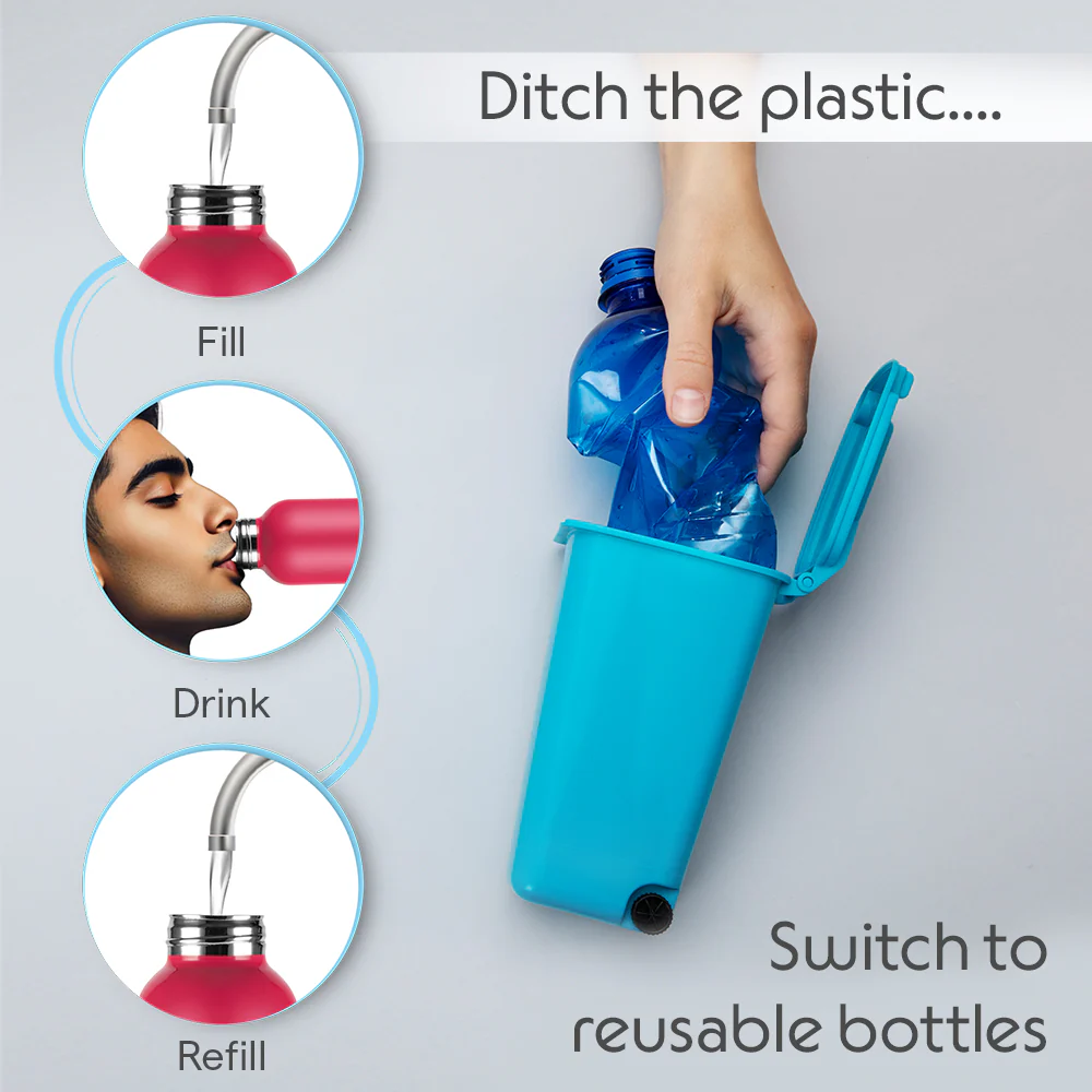 Laguna Stainless Steel Single Wall Bottle, Red - Image 9