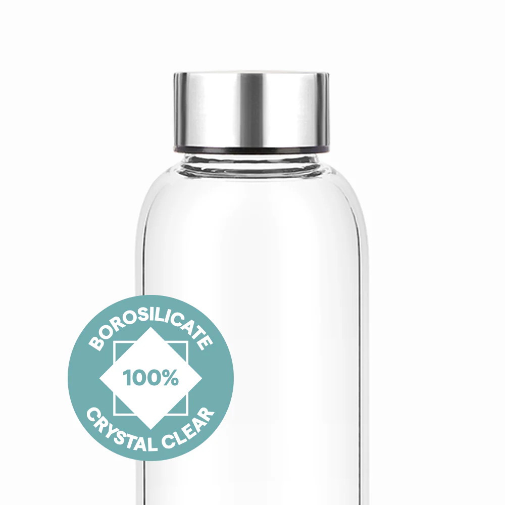 Neo Clear Glass Bottle Wide Mouth w Jute Cover - Image 2