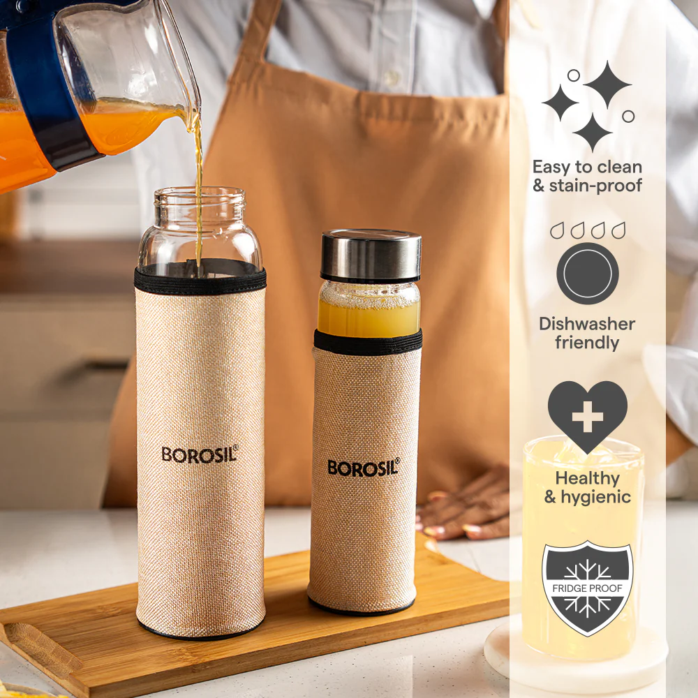 Neo Clear Glass Bottle Wide Mouth w Jute Cover - Image 6