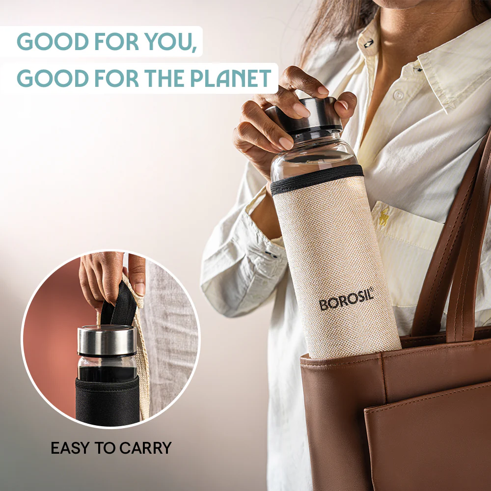 Neo Clear Glass Bottle Wide Mouth w Jute Cover - Image 7
