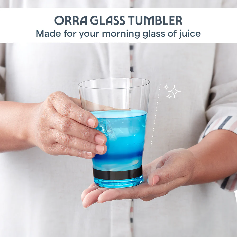 Orra Glass Tumbler Set, Blue - Image 4