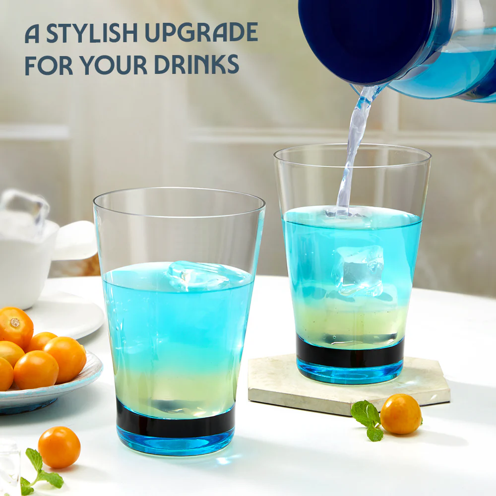 Orra Glass Tumbler Set, Blue - Image 6