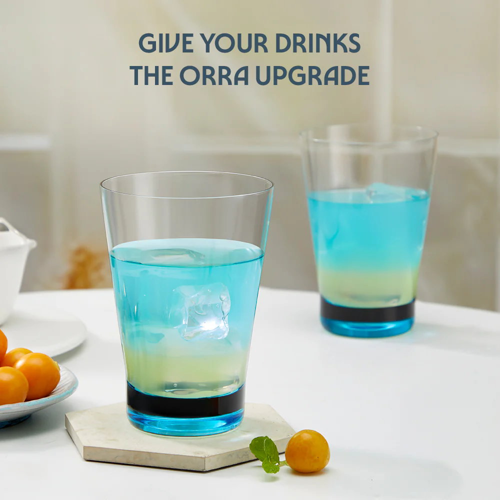 Orra Glass Tumbler Set, Blue - Image 7