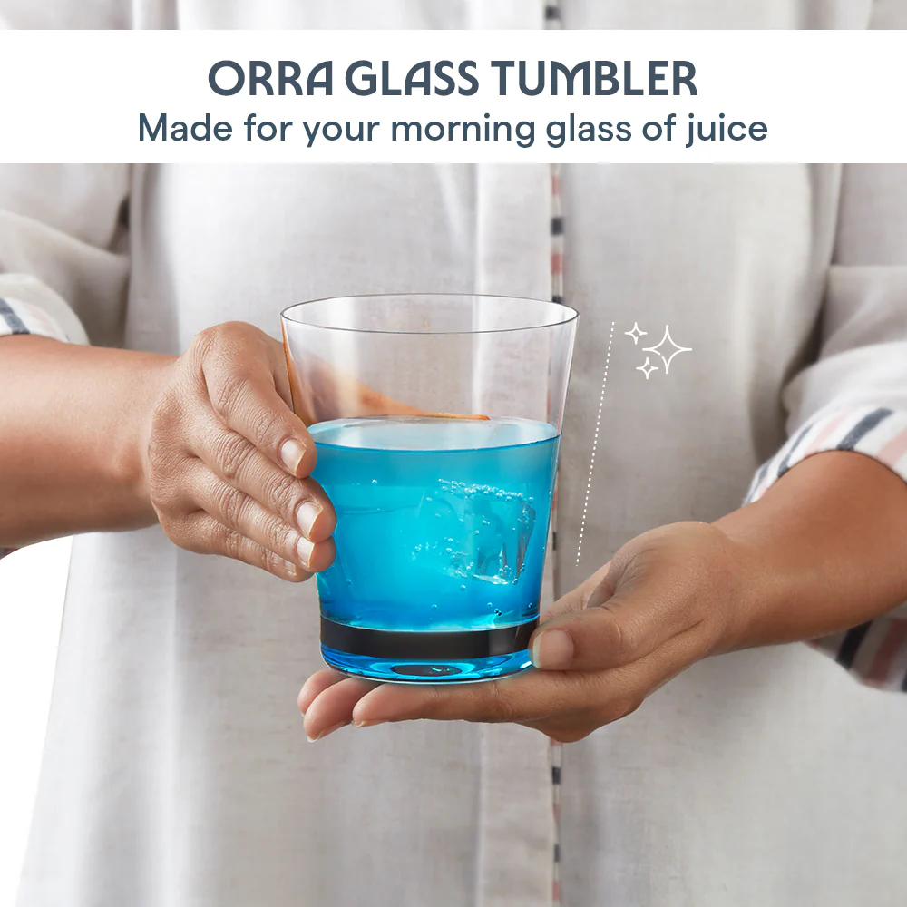 Orra Glass Tumbler Set, Blue - Image 4