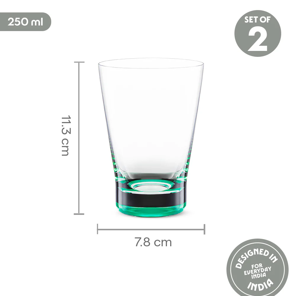 Orra Glass Tumbler Set, Green - Image 3