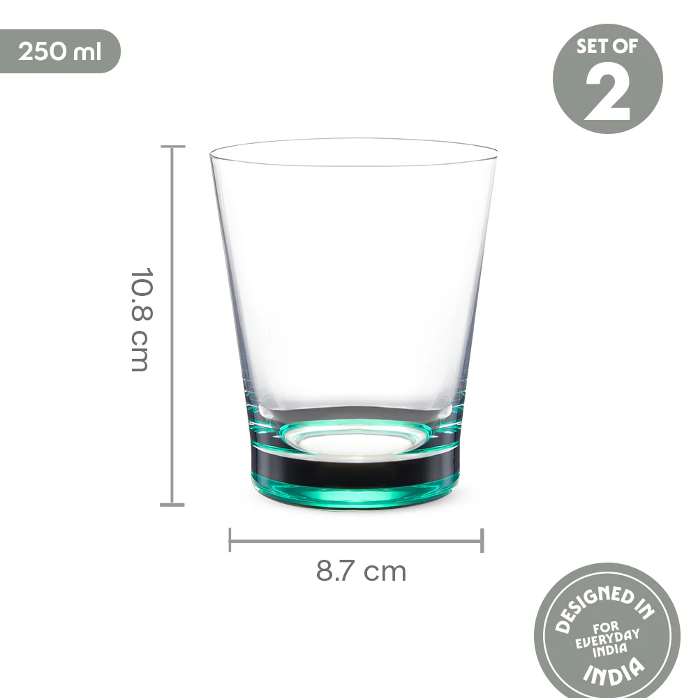 Orra Glass Tumbler Set, Green - Image 3