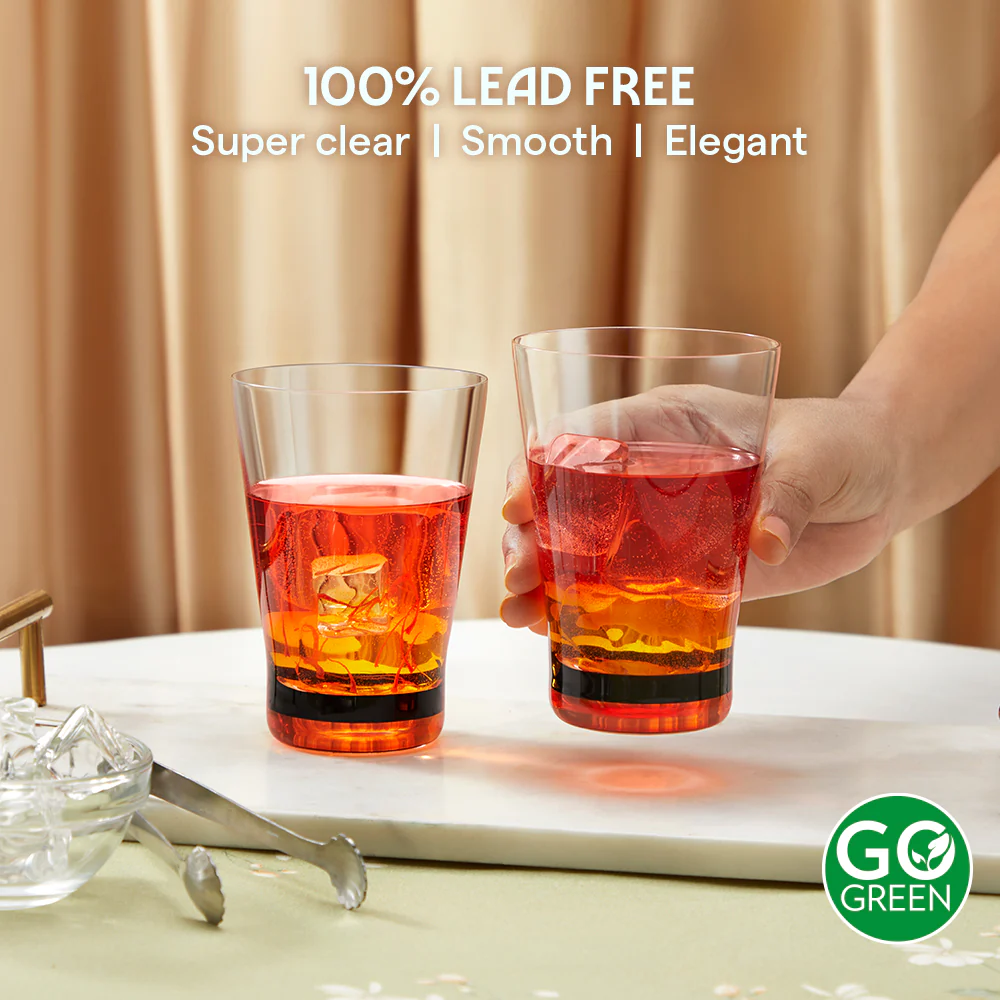 Orra Glass Tumbler Set, Orange - Image 5