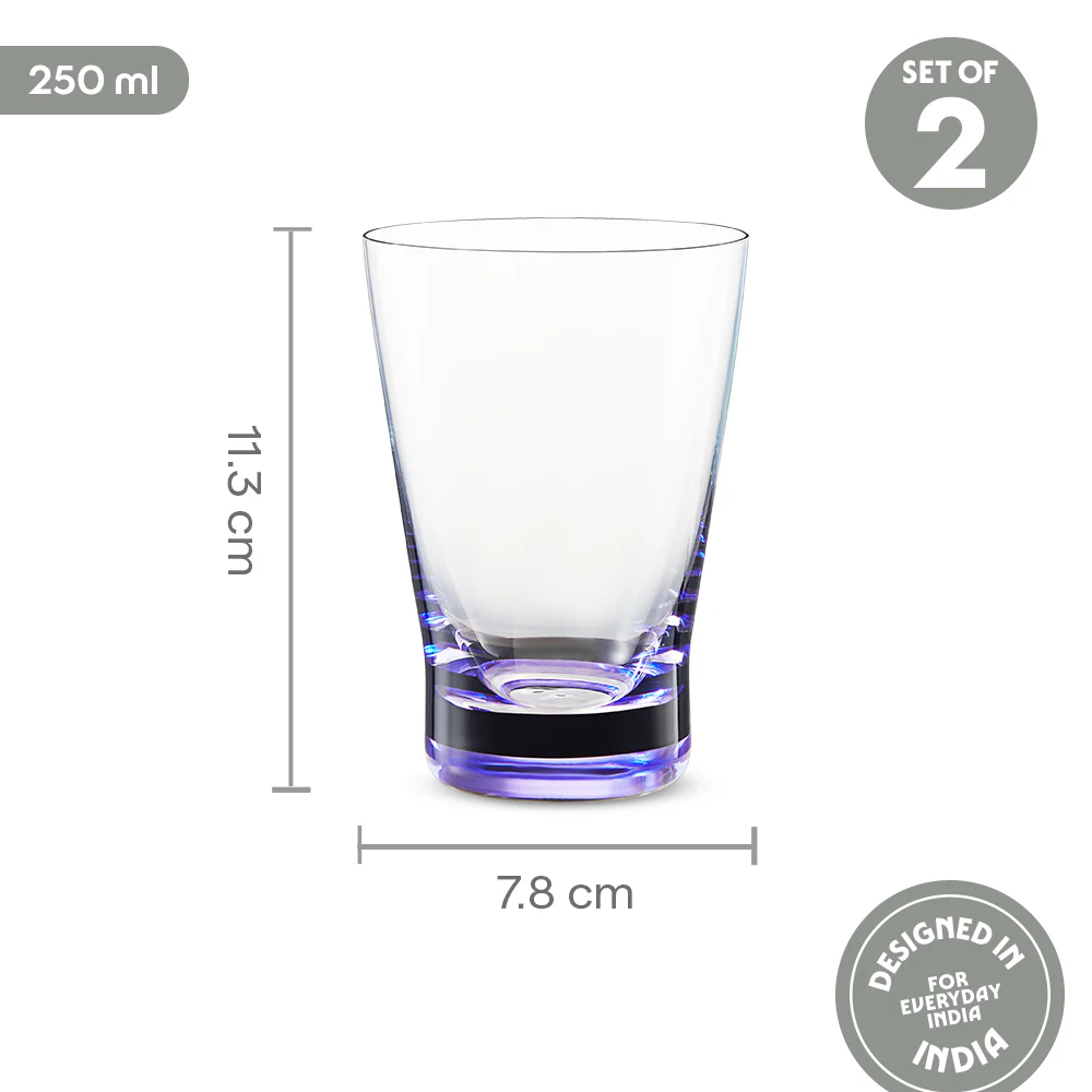 Orra Glass Tumbler Set, Purple - Image 3