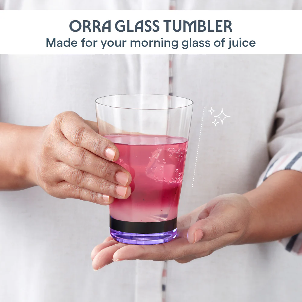 Orra Glass Tumbler Set, Purple - Image 4