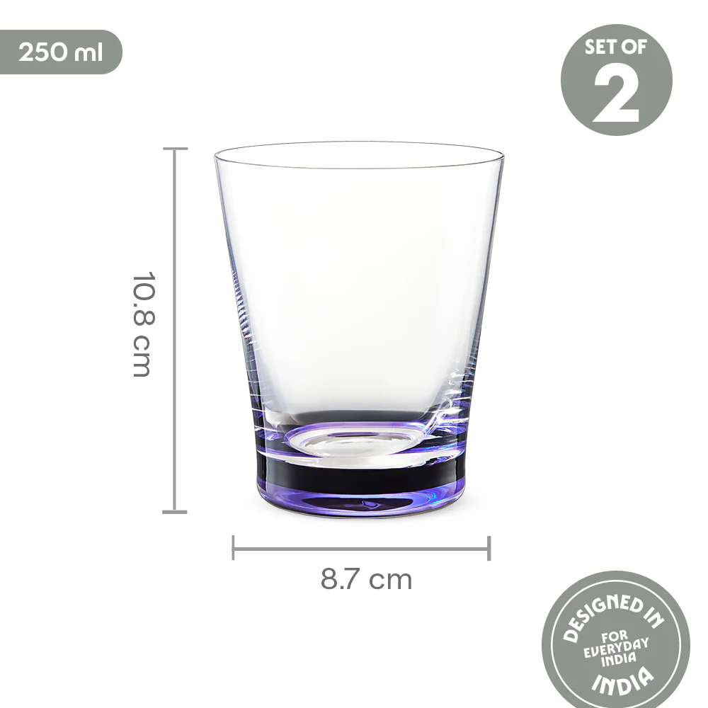 Orra Glass Tumbler Set, Purple - Image 3