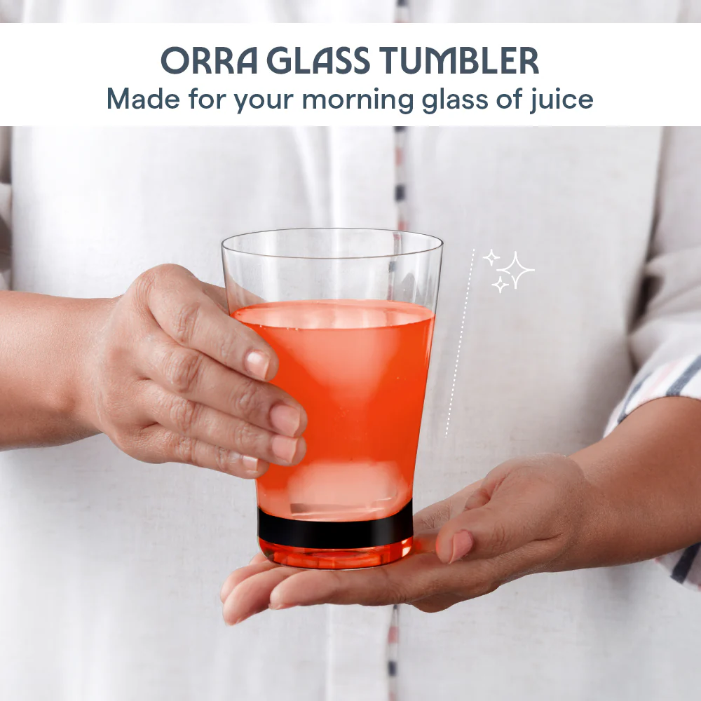 Orra Glass Tumbler Set, Red - Image 4