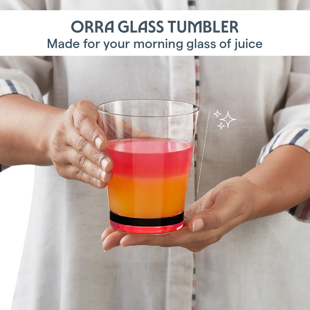 Orra Glass Tumbler Set, Red - Image 4