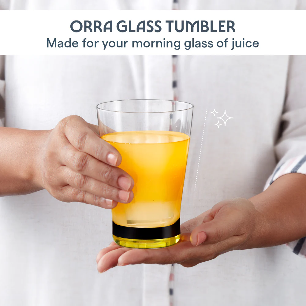 Orra Glass Tumbler Set, Yellow - Image 4