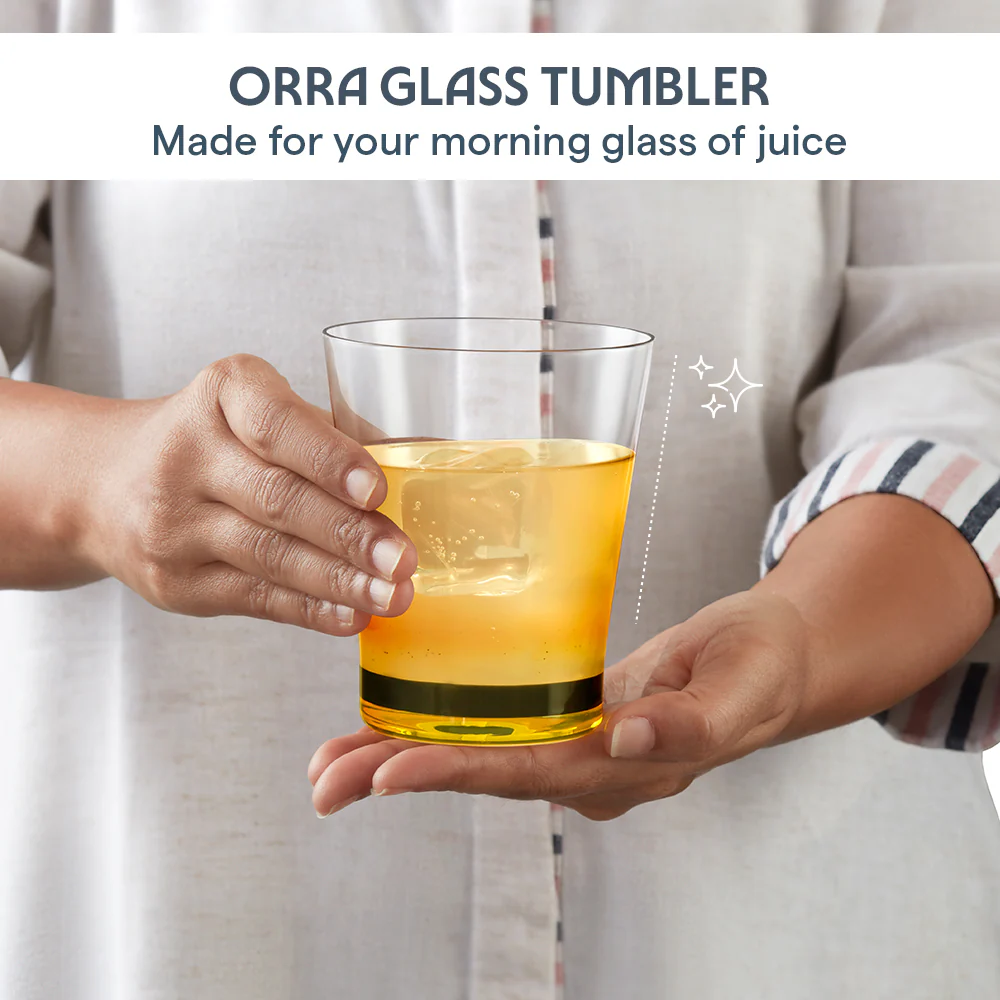 Orra Glass Tumbler Set, Yellow - Image 4