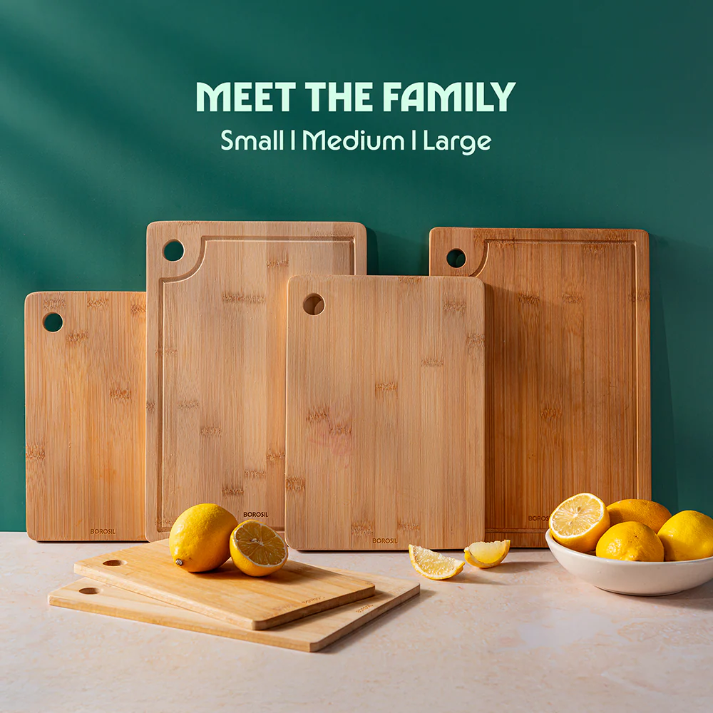 Bamboo Wood Chopping Board with Grooves - Image 7