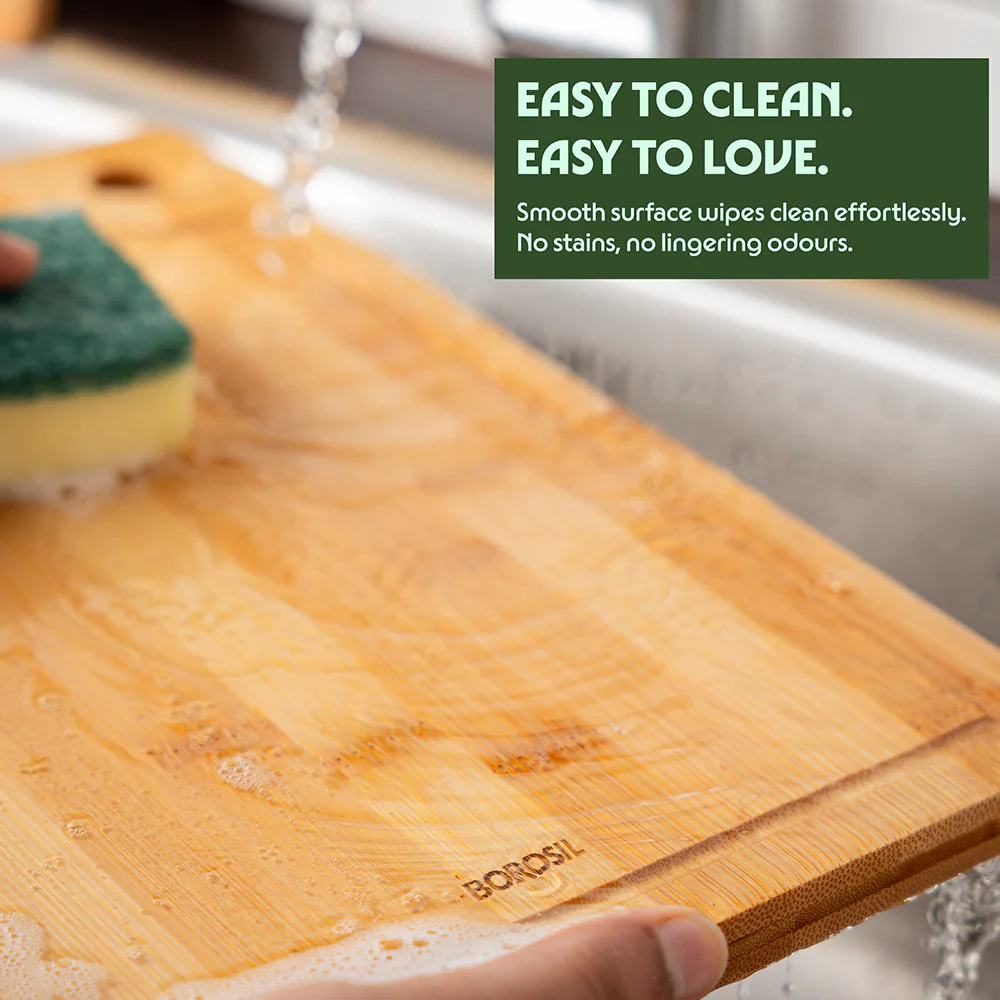 Bamboo Wood Chopping Board with Grooves - Image 8