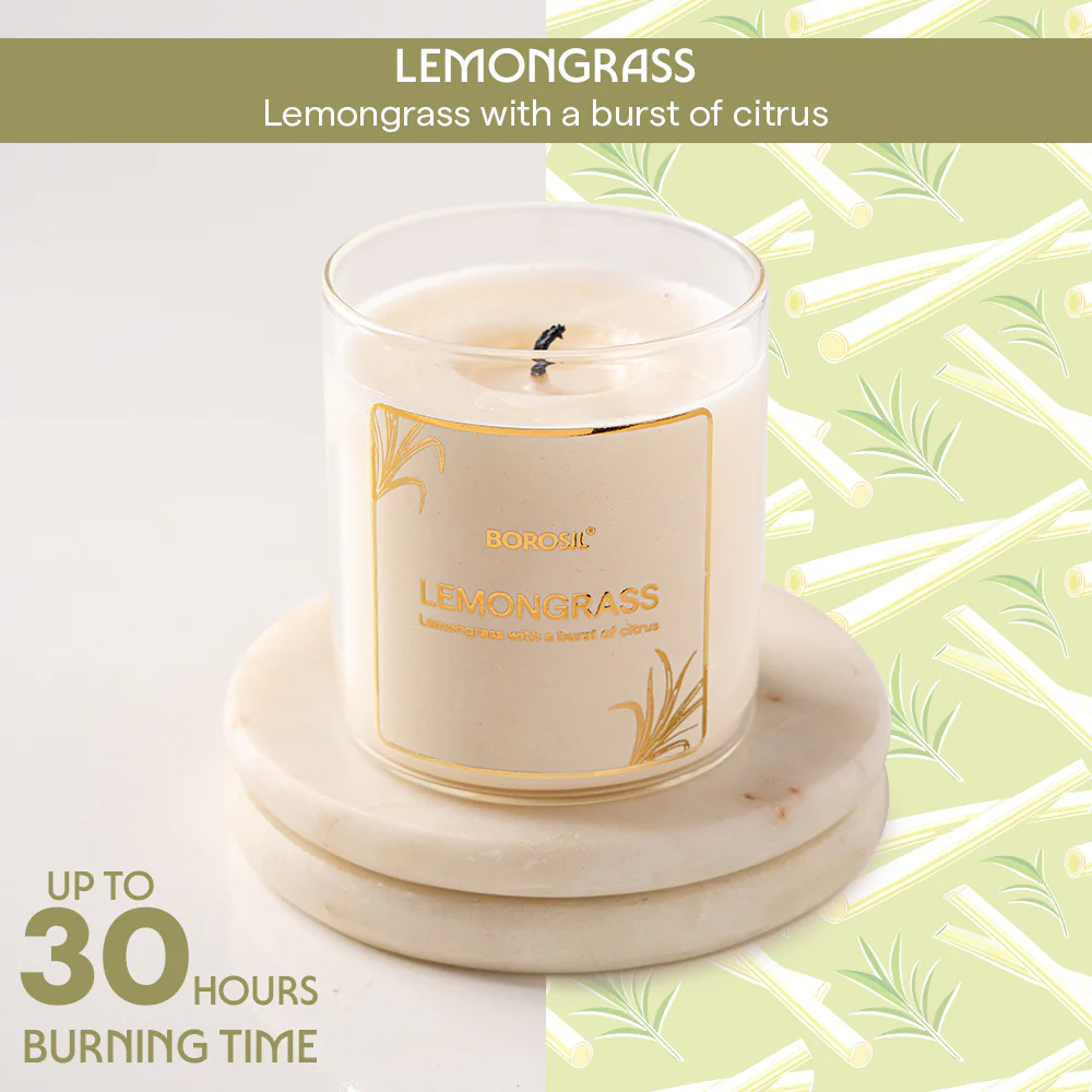 Lemongrass Soy Wax Candle - Image 4