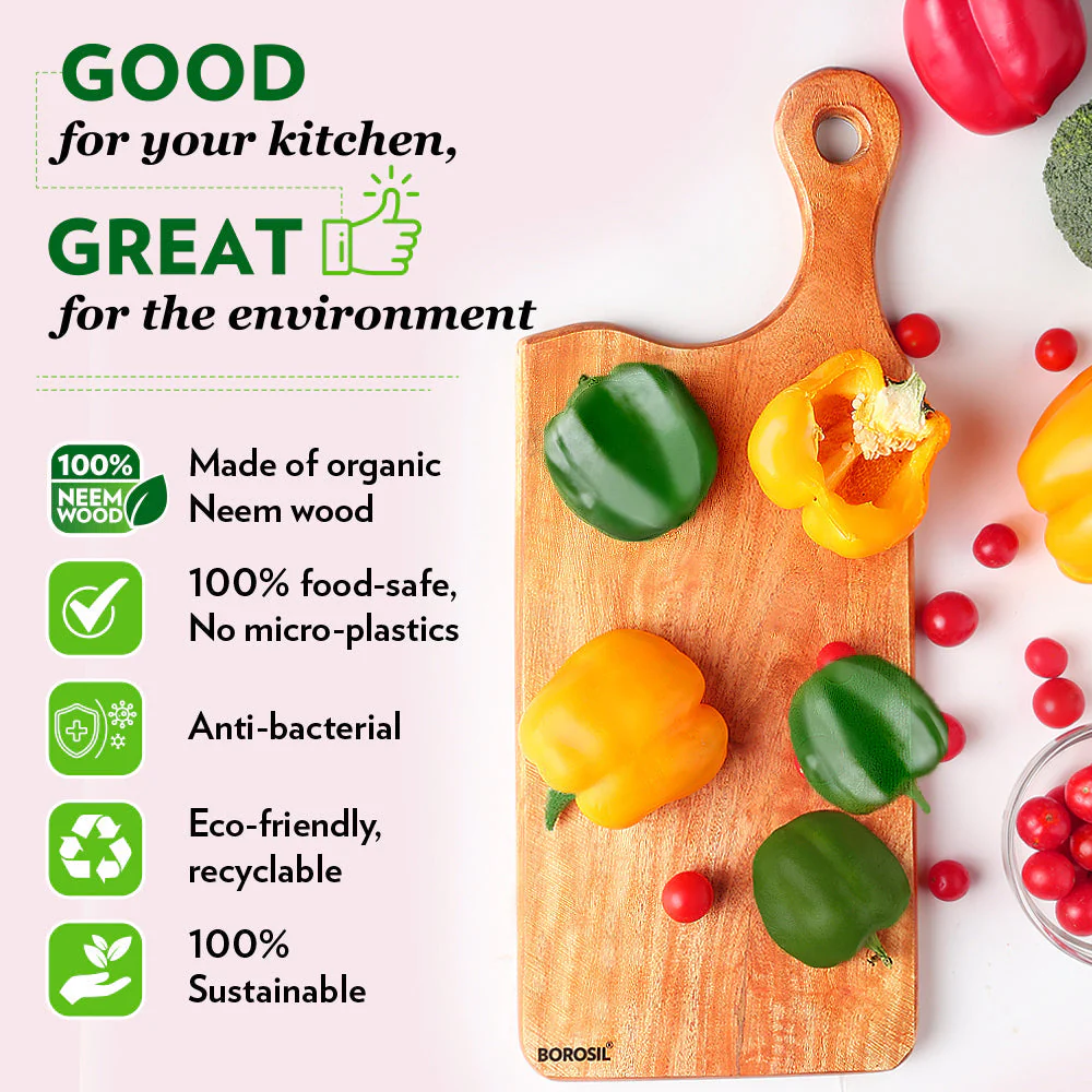 Premium Neem Wood Chopping Board - Image 3